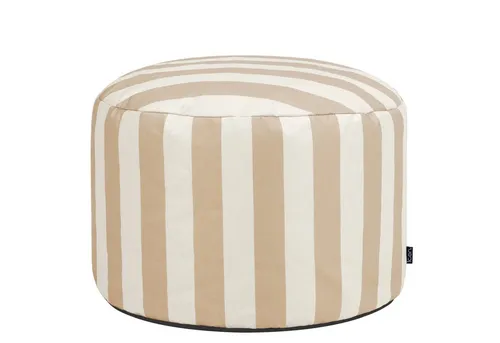 Icon Milano Hocker Kyoto Taupe Streifen – Vielseitiger Pouf für Ihr Zuhause