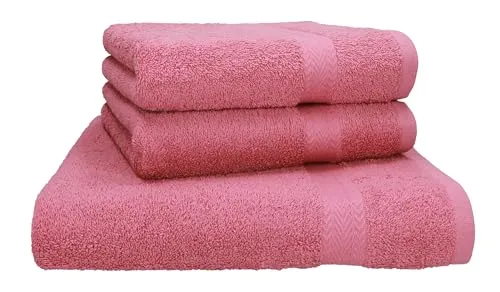 Betz Premium Frottee Handtuch Set – 3-teilig in Altrosa - Hochwertiges Handtuch-Set aus kuschliger Baumwolle, pflegeleicht und langlebig. Ideal für Bad, Sauna oder als Liegetuch – für besten Komfort in zeitlosem Design.