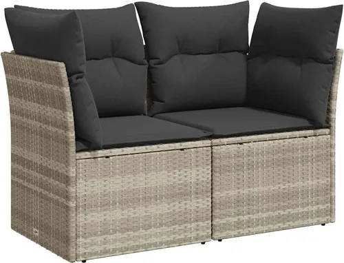 vidaXL Gartensofa mit Kissen 2-Sitzer von vidaXL