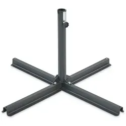 Leco Kreuzständer aus Stahl, 100 x 100 cm - Sonnenschirm-Zubehör für Oval-Schirme bis Ø 5 cm, stabiler Stahl mit hochwertiger Pulverbeschichtung, ideal für sichere Beschwerung mit Gehwegplatten.