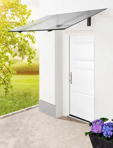 Pultvordach Dany – Aluminium & Polycarbonatplatte, 150 x 98 cm