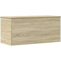 vidaXL Truhe – Spielzeugkiste mit Stauraum - Truhen für Wohnzimmer: Langlebige Aufbewahrungsbox aus Sonoma-Eiche, ideal für Spielsachen, Decken und mehr, mit sanftem Deckelöffnungssystem.