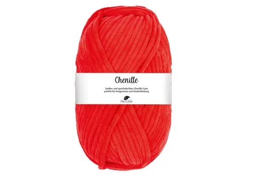 Pro Lana CHENILLE Garn Häkelwolle, 110 m (samtig weiche und stabile Chenille Wolle), 100 g