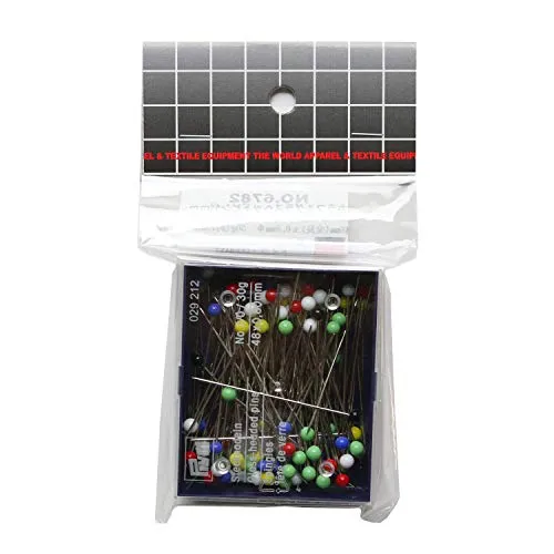 Prym 029212 Glaskopfnadeln, 0,80 x 48mm, bunt, 30g