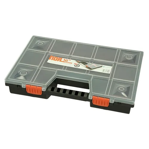 Prosperplast NOR16 Sortimentskasten Werkzeugkasten Werkzeugkoffer Organizer Schwarz