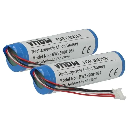 vhbw 2X Akku kompatibel mit Datalogic Gryphon GBT4430, GBT4400, GM4100, GM4100-BK-910 Barcodescanner POS (3000 mAh, 3,7 V, Li-Ion)