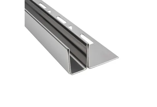tktrading24 Abschlussprofil Glas-Fliesenprofil Edelstahl Klemmprofil Wandprofil V2A 2m H19mm