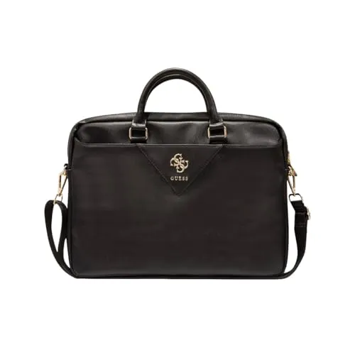 GUESS LAPTOPTASCHE 16 ZOLL GUCB15ZPGSTEGK - Notebook-Koffer & -Taschen aus hochwertigem 100% Leder mit modernem Dreieckmuster, stilvoll und funktional für den täglichen Gebrauch.