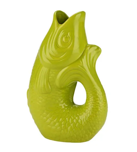 Giftcompany Monsieur Carafon Dekovase - Fisch Karaffe 1,2l - Bunte Steingut-Vase in Fischform, ideal für kreative Deko und als Blickfang in jedem Raum.