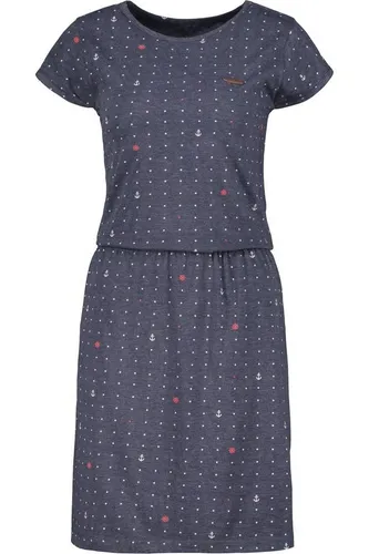 ShannaAK B Shirt Dress - Freizeitkleid für Damen in Alloverprint-Optik, mit Gummizug für optimalen Sitz und aus weichem Baumwollmix – ideal für Sommer, Strand und Freizeit!