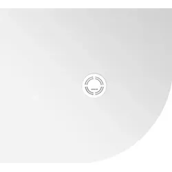 FLEXIA Gussmarmor-Duschwanne Viertelkreis 100x90cm - Weiß - Elegante Viertelkreis-Duschwanne aus Gussmarmor, 100x90 cm, ideal für individuelle Anpassungen. Ihre glatte Oberfläche sorgt für eine ansprechende Optik und einfache Pflege.