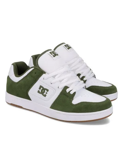 DC Shoes Manteca Schnürschuh grün 43 EU - Stylischer Schnürschuh in Olivgrün, ideal für den Alltag. Mit hochwertigem Leder-Obermaterial und robuster Gummisohle für optimalen Tragekomfort.
