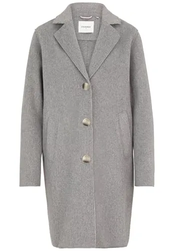 Covered Damen Mantel Wanja, Größe:L, Farbe:Silber Melange