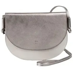 DuDu Umhängetasche aus Leder 18.5 cm - Silberfarben - Umhängetaschen aus edlem Leder, stilvolles Design in Silber und perfekt für jeden Anlass.