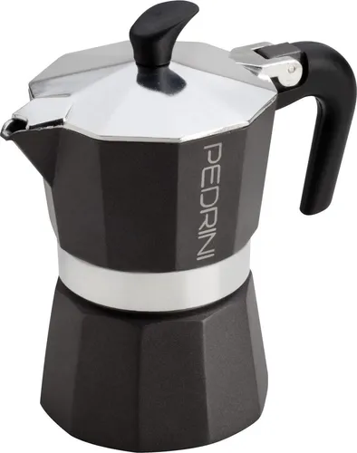 Pedrini 9113 Manuelle Kaffeemaschine Mokka-Kanne Anthrazit