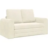 vidaXL 2-in-1 Boden Schlafsofa Creme 148x71x83 cm von vidaXL