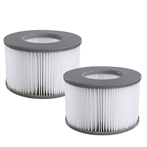 Miweba Original MSpa Whirlpool Ersatz Filter - Filterkartusche Doppelpack - Für aufblasbare Pools - Modelle ab 2020 - Comfort - Frame - Premium - Muse - Urban (2X Wasserfilter Modell ab 2020)