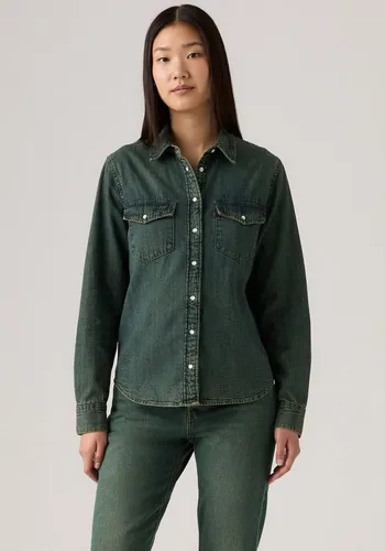 LEVI'S ESSENTIAL WESTERN Jeansbluse für Damen, Gr. XS (34) - Stylische Jeansbluse von LEVI'S aus 100% Baumwolle, figurbetont und hüftbedeckend, ideal für lässige Looks und bequem im Alltag.