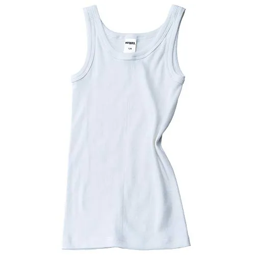 HERMKO 2800 Jungen Unterhemd aus 100% Bio-Baumwolle Knaben Tank Top, Farbe:weiß, Größe:104