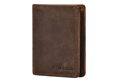 STILORD 'Knox' Ledergeldbörse für Herren - Hochformat Brieftasche mit RFID-Schutz - Herren-Geldbörse aus echtem Leder, kompakt und geräumig mit 8 Kartenfächern und sicherem RFID-Schutz. Praktisches Design mit Wiener Schachtel für einfachen Zugriff auf Münzen.