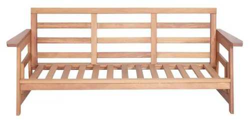 Gartenbank aus Holz – Moderne Sitzbank für den Garten - Stilvolle Gartenbank in Beige aus hochwertigem Holz, ideal für entspannte Stunden im Freien. Maße: 205 x 75 x 85 cm, für Erwachsene, mit 2 Jahren Herstellergarantie.