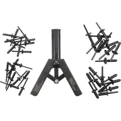 BGS 8463 Kunststoff-Nietzangen-Satz 41-tlg. - Nietzangen-Set für präzises Vernieten von Verkleidungsteilen, ideal für Fahrzeuge und Boote, inklusive 40 Kunststoff-Blindnieten in verschiedenen Größen.