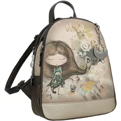 Anekke Damen Rucksack Real multicolor - Wickeltasche mit einzigartigen Natur- und Tiermotiven, vielseitig als Schulter- oder Umhängetasche tragbar, ideal für stilbewusste Mütter.