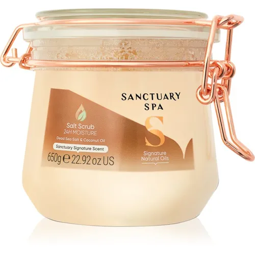 Sanctuary Spa Signature Natural Oils Salz-Peeling zum nähren und Feuchtigkeit spenden 650 g