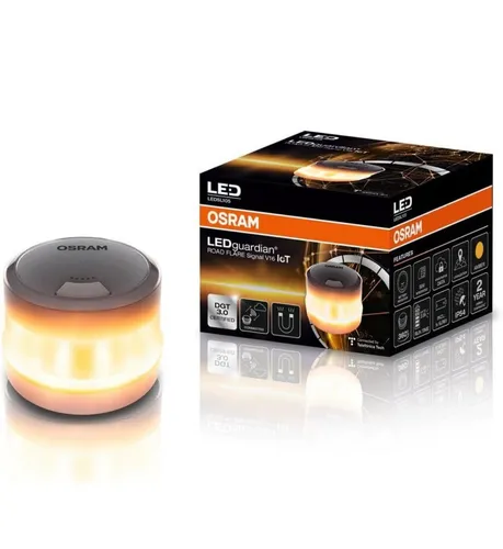OSRAM Warnblinkleuchte LEDSL105 Box - Straßenzugelassene LED Warnblinkleuchte mit Magnetbefestigung, ideal für Pannen und Sicherheit im Straßenverkehr. Perfekt für jedes Auto.