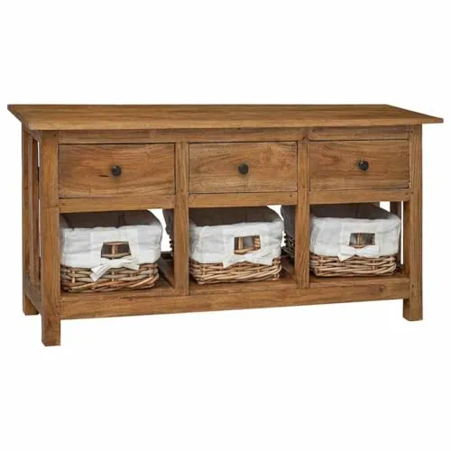 vidaXL Handgefertigtes Sideboard mit 3 Schubladen und 3 Körben