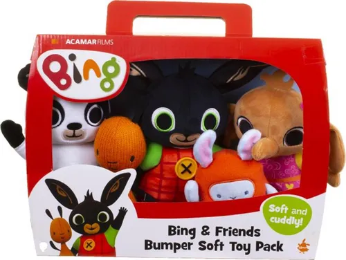 Spectron Bing und Boyfriends Plüschtier-Set (35 cm) - Plüschtier-Set mit hochwertiger Verarbeitung, perfekt für Kinder zum Kuscheln und Spielen.