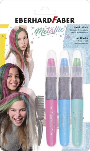 Produktbild EBERHARD FABER Haarkreide-Set Metallic 3er Set