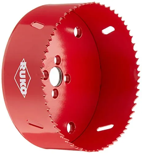 RUKO 106111 Lochsäge 111mm - Bimetall - Lochsäge für Hand- und Säulenbohrmaschinen, mit variabler Zahnung für gleichmäßige Schnitte und bis zu dreifacher Standzeiterhöhung. Ideal für unlegierte Stähle, Metalle und Holz.