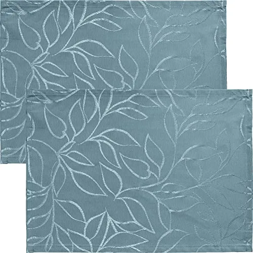 Erwin Müller Outdoor-Tischset Terrassa 2er-Pack abwaschbar eisblau Größe 35x50 cm