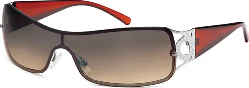 Gil Damen Monoscheiben Sonnenbrille Dunkel Braun