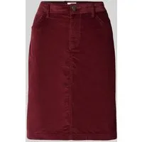 s.Oliver RED LABEL Ausgestellter Mini-Rock in Cord-Optik in Bordeaux, Größe 44