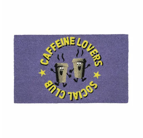 Gift Company Fußmatte Caffeine Lovers Social Club in lila von GIFTCOMPANY