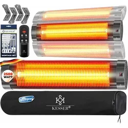 KESSER® Infrarot Heizstrahler 2500W mit Fernbedienung und Schutzhülle