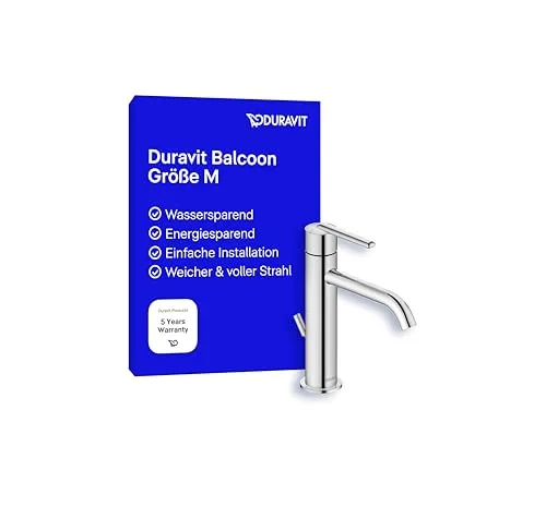 Duravit Balcoon Einhebel-Waschtischmischer Größe M Chrom von Duravit