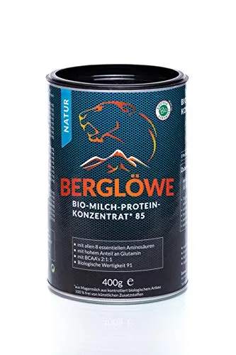 BERGLÖWE Bio Proteinpulver Milchprotein Konzentrat natur | 80% Casein, 20% Whey
