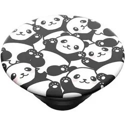 PopSockets PG Pandamonium, Griffigkeit, Schwarz, Weiß, Jede Marke, Tiermuster, 39,7 mm, 39,7 mm - Schwarz/Weiß