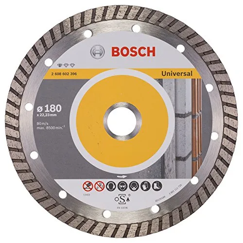 Bosch Diamanttrennscheibe Standard for Universal Turbo 180 mm - Diamant-Trennscheibe für saubere Schnittflächen, langlebig und kompatibel mit gängigen Winkelschleifern.