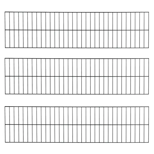ESTEXO Doppelstabmattenzaun 3er Set RAL 7016