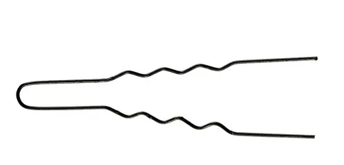 Comair 3150055 Lockennadeln, 50 stück Beutel, 45 x 0.55 mm, dünn schwarz