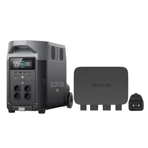 EcoFlow 800W Batterieladegerät mit Delta Pro Powerstation, 3-in-1 schnelles DC-DC-Ladegerät, Kfz Batteriewartung & Starthilfe, 8× schneller als Laden über Zigarettenanzünder, Lädt 3,6 kWh in 4,8 Std.