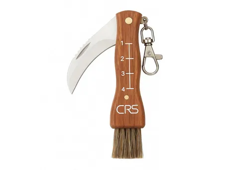 Khroom Taschenmesser Pilzmesser mit Bürste zum aufklappen, Schwammerlmesser Klappmesser, (Mit / Ohne Tasche, zum aufklappen), polizeigeprüft