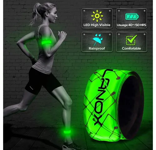 ELANOX LED Blinklicht Armband - Sicherheitslicht für Sport und Outdoor - LED-Blinklicht Armband für optimale Sichtbarkeit bei Dunkelheit. Ideal für Joggen, Radfahren und Outdoor-Aktivitäten, mit zwei Leuchtmodi und hohem Tragekomfort.