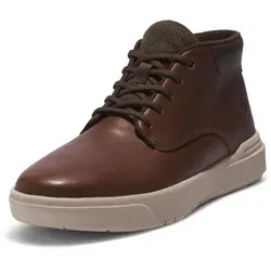 Schnürboots TIMBERLAND Seneca Baymid Lace Up Sneaker, Gr. 42, braun - Wanderschuhe mit OrthoLite®-Technologie für optimale Dämpfung und Gelenkschonung. Robustes Leder und profilierte Sohle bieten besten Halt auf nassen Böden.