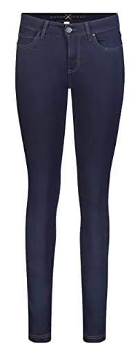 MAC Jeans Damen Dream Skinny Slim Jeans, Blau (Dark D801) - Mittelhoher Bund mit zweifarbigen Nähten, ideal für einen modischen Look und optimalen Tragekomfort.