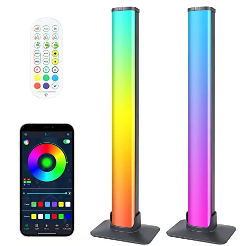 Auplf LED Lightbar - 2PCS Smart RGB Lampe für stimmungsvolle Beleuchtung - Stimmungslichter mit Musik-Synchronisation und Bluetooth-APP-Steuerung, perfekt für Gaming, Filme und Dekoration. Einfache Installation und vielseitige Platzierungsmöglichkeit.
